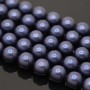 Tira de 40 cuentas de perla de concha 10mm, color arándanos