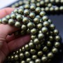 Crystal Pearl Round Bead Strand 10mm, color iridescent green