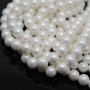 Round Shell Pearl Bead 10mm, color white pearlescent