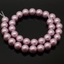 Crystal Pearl Round Bead Strand 12mm, color medium purple