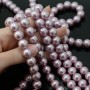 Crystal Pearl Round Bead Strand 12mm, color medium purple