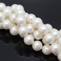 Round Shell Pearl Bead 12mm, color white pearlescent