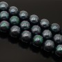 Perlas de concha 14mm, color pavo real negro