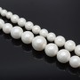 Tira de 41 cuentas de perla de concha 8-16mm, color blanco pearlescent