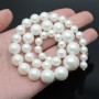 Pearl Mallorca white mother-of-pearl 8-16mm, full strand (41 beads)