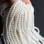 Crystal Pearl Round Bead Strand 5mm, color white AB
