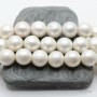 Cuenta de perla de concha(perla de nácar) con textura 12mm 2 und., color blanco