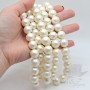 Pearls Mallorca ivory textured 14mm, 2 pieces