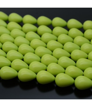 Crystal Pearl Beads Drop ~10:14mm Light Green color