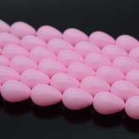 Perlas de concha Gota ~10:14mm color rosa