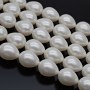 Crystal Pearl Beads Drop ~14:18mm white color