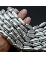 Crystal Pearl Beads Biwa ~9:20mm Gray color