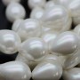 Shell Pearl Beads Drop ~12:16mm white color