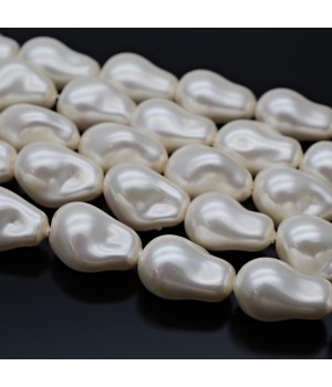 Imitation Baroque Pearl Beads ~15:22mm Ivory color