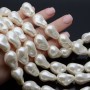 Imitation Baroque Pearl Beads ~15:22mm Ivory color