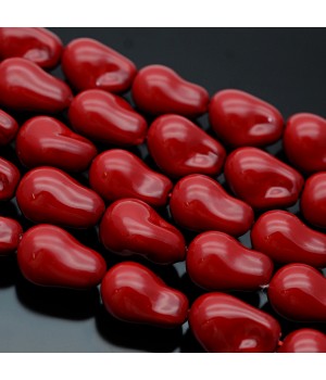 Жемчуг барочный Капля ~15:22мм цвет Красный