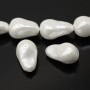 Imitation Baroque Pearl Beads ~13:21mm, white color