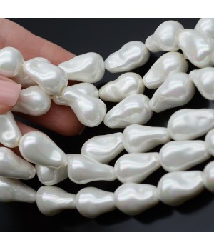 Imitation Baroque Pearl Beads ~13:21mm white color