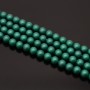 Mallorca pearls emerald 6mm matte satin, 10 pieces