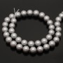 Pearl Mallorca gray 10mm matte satin, full strand (40 beads)