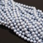 Mallorca pearls 6mm sky blue matte satin, 10 pieces