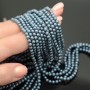 Pearl Mallorca steel blue 4mm matte satin, full strand (100 beads)