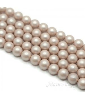 Mallorca pearls 10mm antique white matte satin, full strand (40 beads)