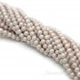 Mallorca pearl 4mm antique white matte satin, full strand (95 beads)