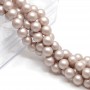 Mallorca pearls 10mm antique white matte satin, 5 pieces