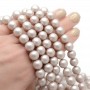 Mallorca pearls 10mm antique white matte satin, 5 pieces
