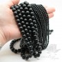 Mallorca pearls 10mm black matte satin, 5 pieces