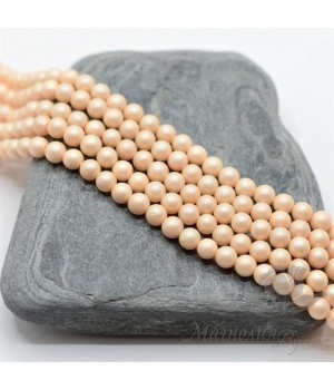 Mallorca pearls 4mm creamy matte satin, 20 pieces