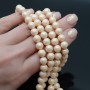 Mallorca pearls 8mm creamy matte satin, 10 pieces