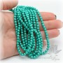 Mallorca pearls 4mm emerald light matte satin, 20 pieces