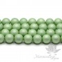 Mallorca pearls 10mm pistachio matte satin, 5 pieces