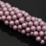 Cuentas de perla de concha satén mate 8mm 10 und., color flamenco rosado