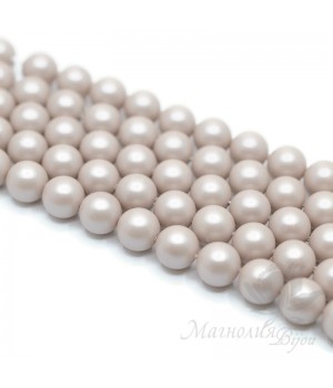 Mallorca pearls 10mm vintage pink matte satin, full strand(40 beads)