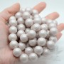 Mallorca pearls 14mm vintage pink matte satin, full strand(28 beads)