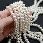 Pearl Mallorca white 8mm matte satin, full strand (50 beads)