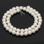 Mallorca pearls white 8mm matte satin, 10 pieces