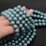 Pearl Mallorca 10mm color Cadet Blue matte satin, full strand (40 beads)