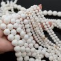 Round Shell Pearl beads 12mm matte, color white