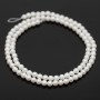 Pearl Mallorca white 4mm matte satin, full strand(100 beads)