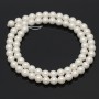 Pearl Mallorca 6mm white matte satin, full strand (65 beads)