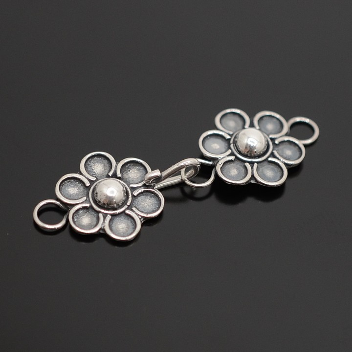 Clasp Flowers 925 sterling silver