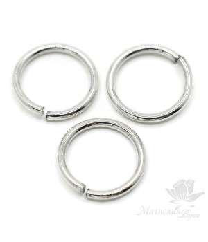 Connecting rings 12mm 10 pieces, silver plated