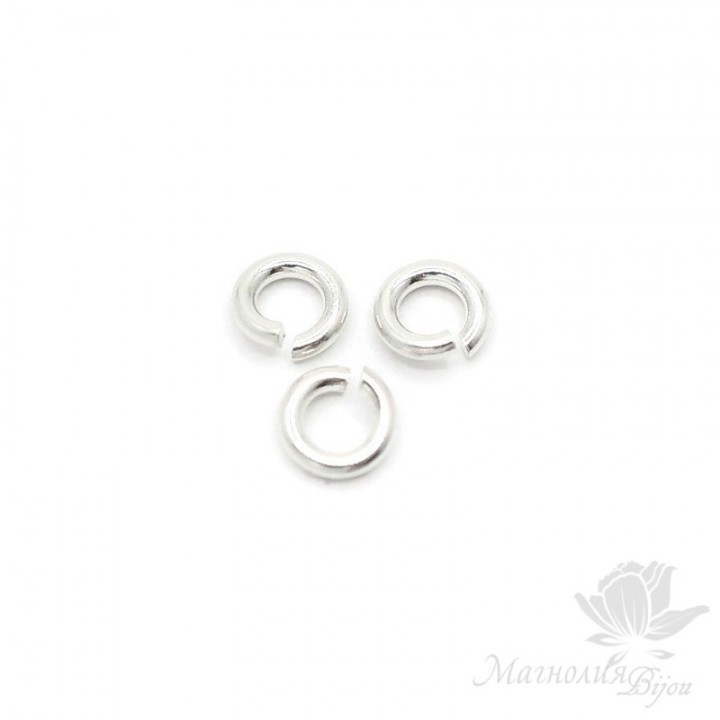 Connecting rings 5mm 10 pieces, silver plated