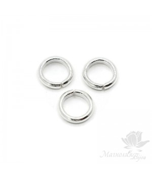 Connecting rings 7mm 10 pieces, silver plated