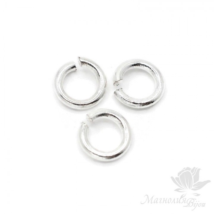 Connecting rings 8mm 10 pieces, silver plated