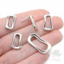 Small oval link 16mm 1 piece, silver plated